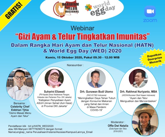 Hari Ayam dan Telur Nasional Siap digelar Secara Virtual