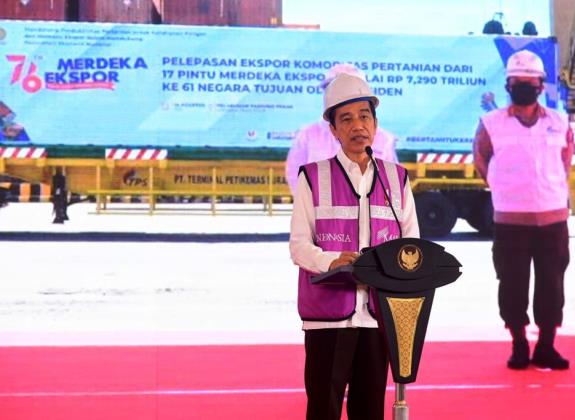 Presiden Jokowi Lepas Ekspor Komoditas Pertanian ke 61 Negara